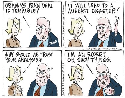 Editorial cartoon U.S. world Cheney Middle East
