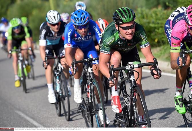Thomas Voeckler (Europcar) leads the breakaway