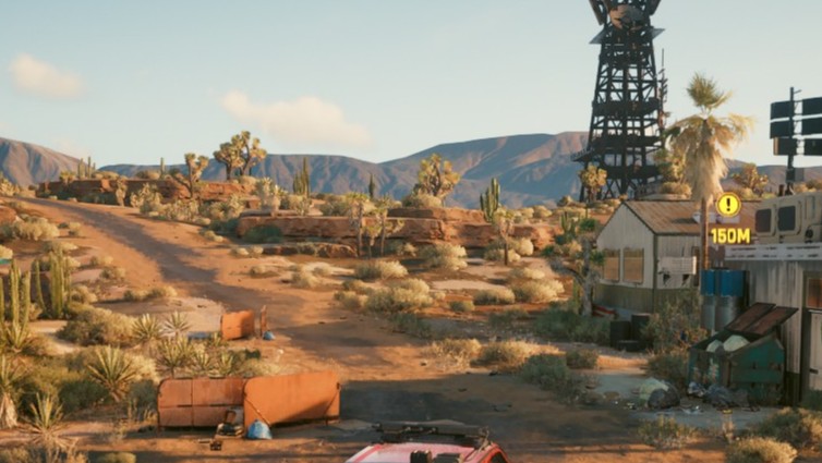 150% zoom on screenshot of Cyberpunk 2077 on Asus ROG Ally
