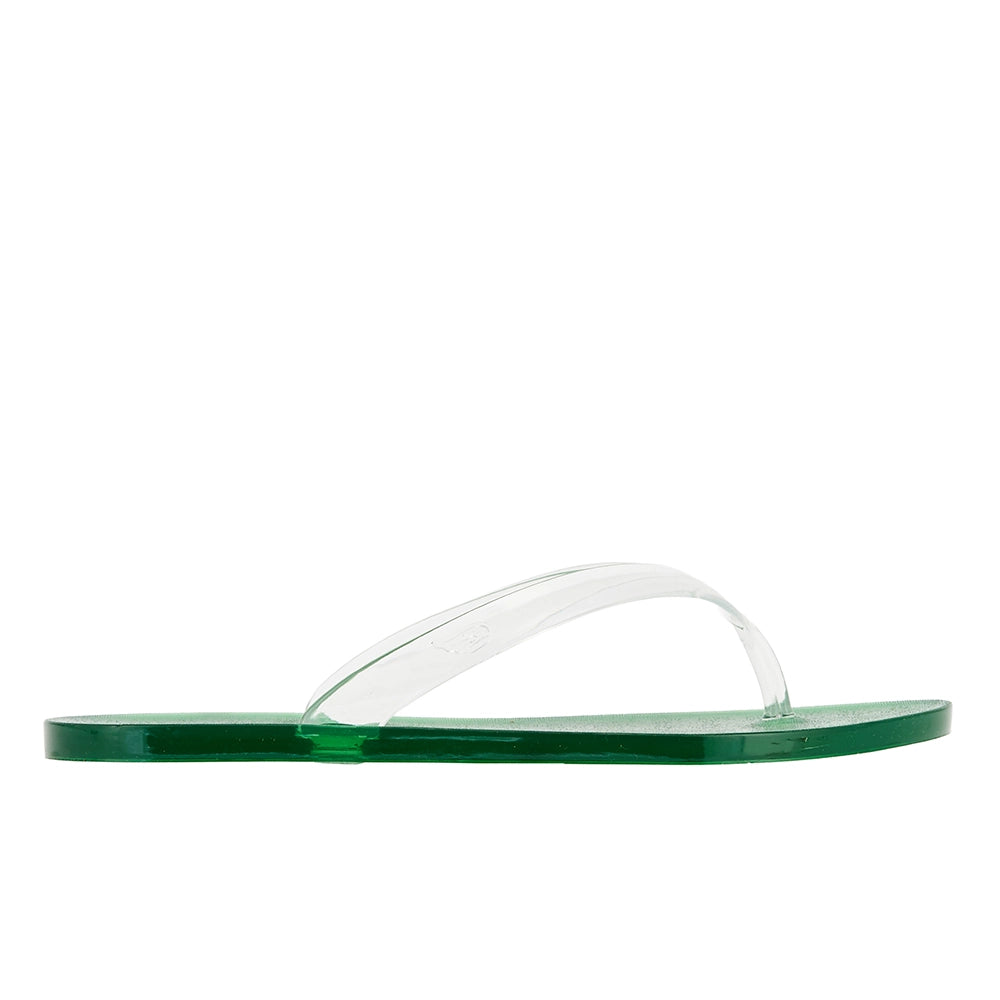 Jelly Flip Flop Clear/green