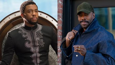 T'Challa (Chadwick Boseman) sits on his throne in in Black Panther, while Danny (Colman Domingo) greets his friends in The Four Seasons.