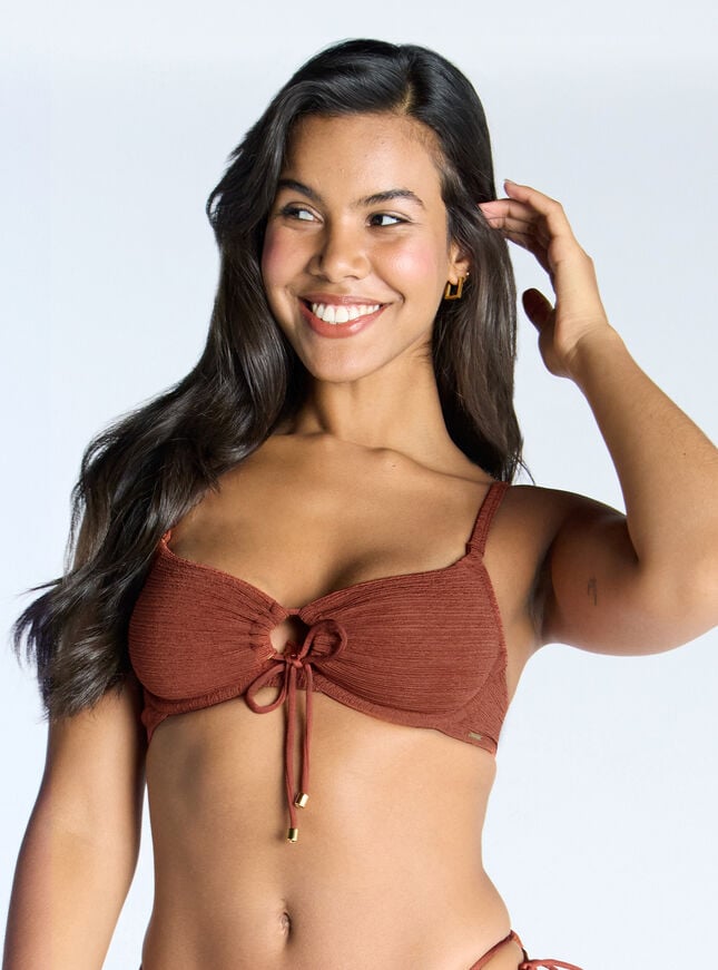 Mirada Crinkle Balconette Bikini Top