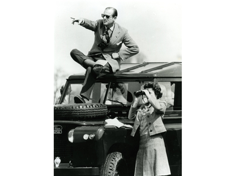 Eyes on the prize: The Queen and Prince Philip set up camp to get the best view
