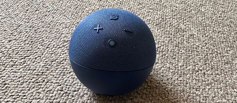 Blue Echo Dot su una moquette