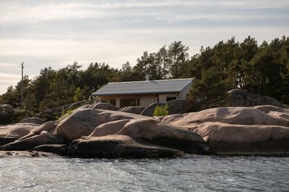 modest cabin among landscape in norway