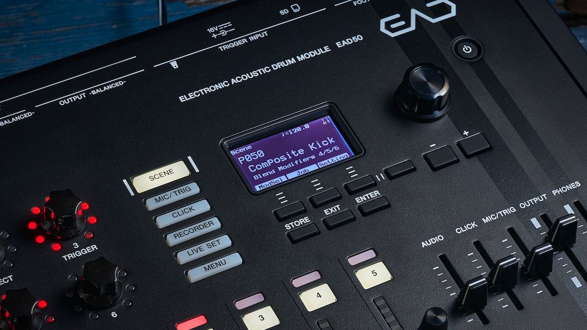 Close up of the Yamaha EAD50 screen