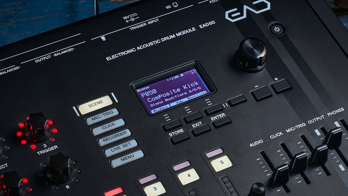 Close up of the Yamaha EAD50 screen