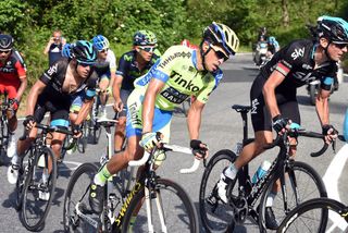 Alberto Contador on stage four of the 2015 Tour of Italy (Watson)