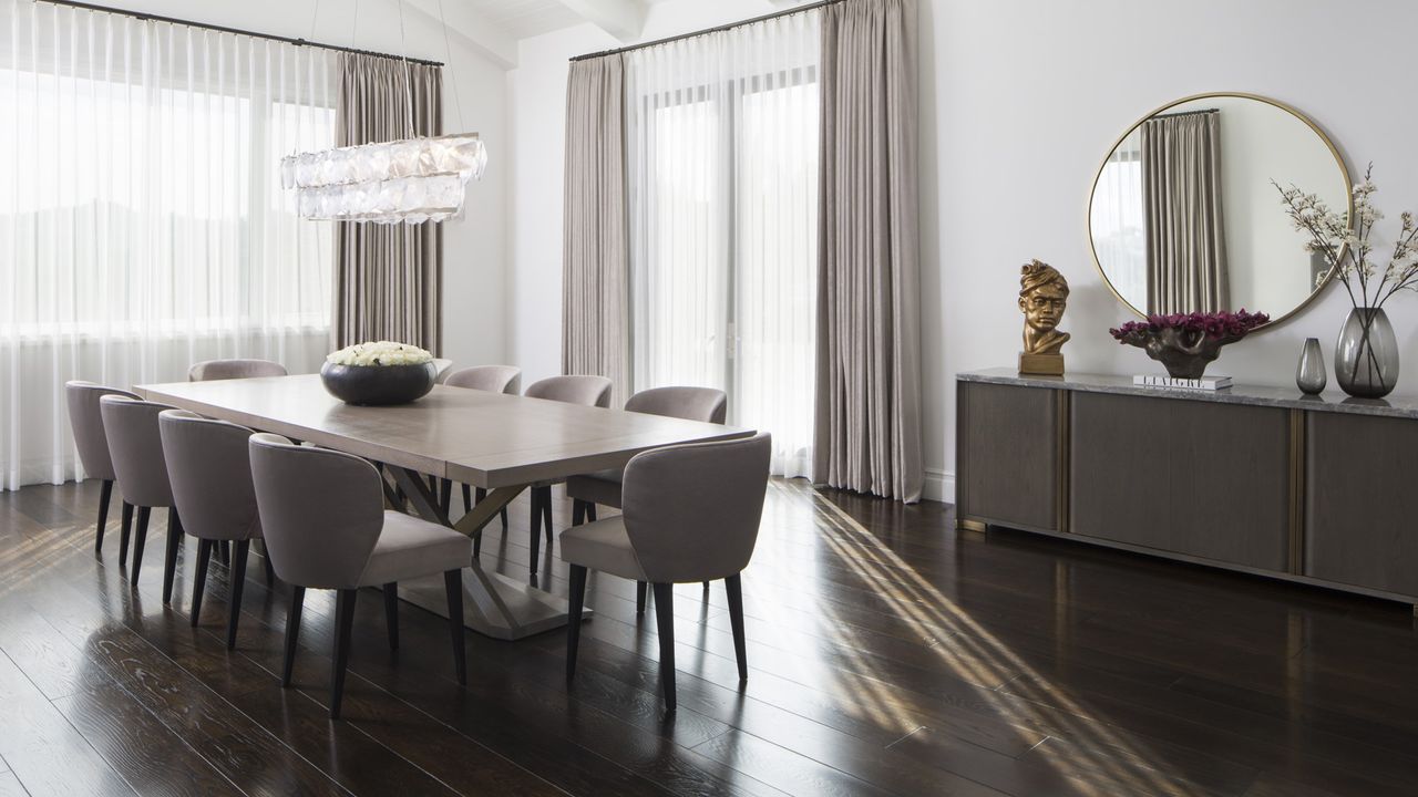 modern dining room features