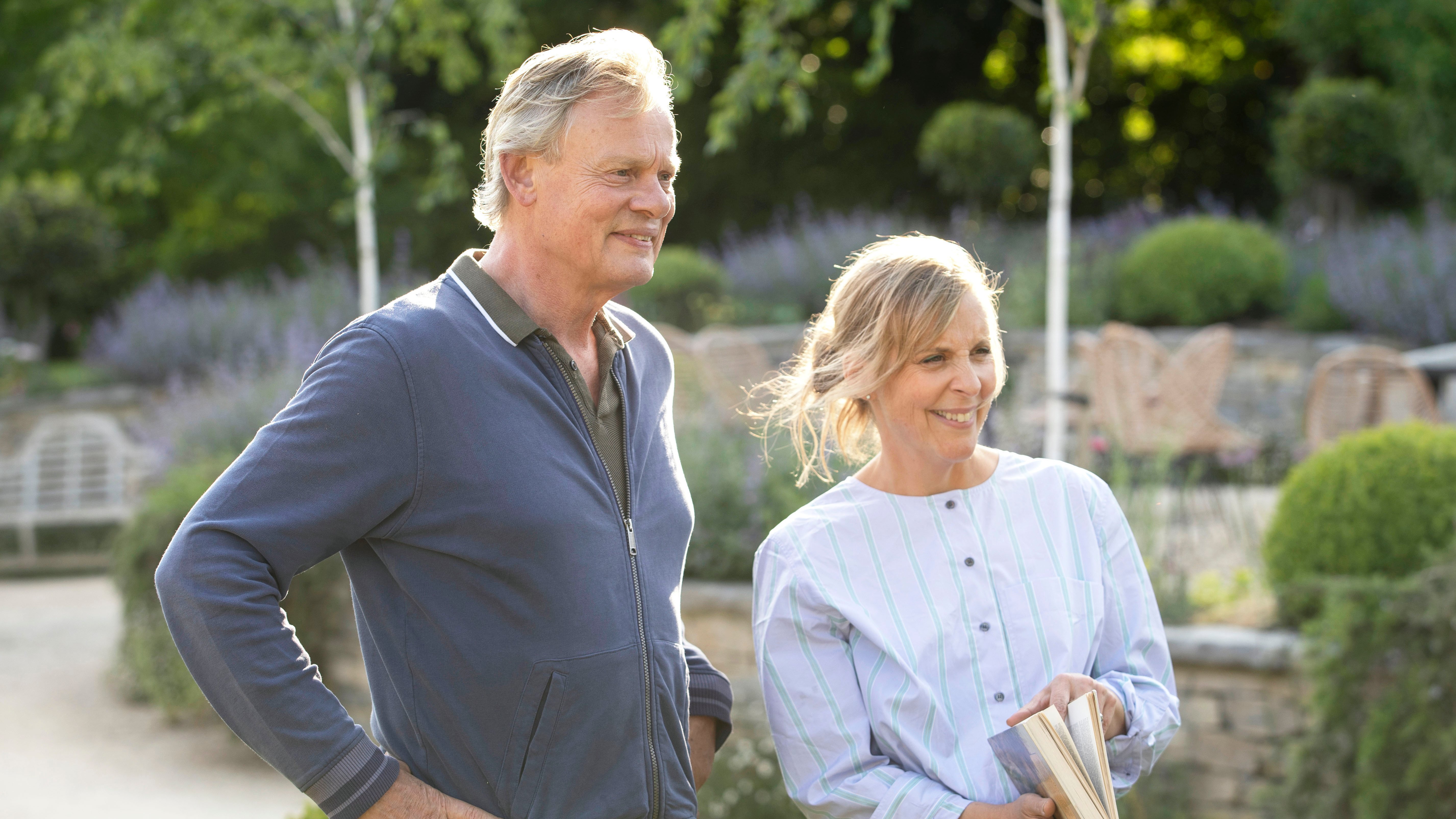 Mel Giedroyx and Martin Clunes in Britain by the Book