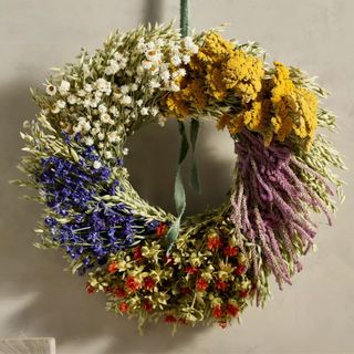 Dried Fall Spectrum Wreath