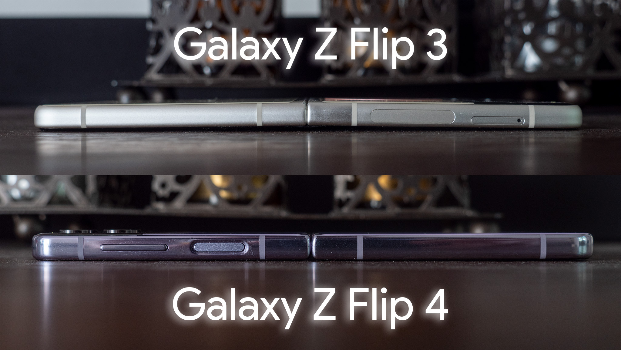 Galaxy Z Flip 4 hinge vs Galaxy Z Flip 3 hinge fully flat