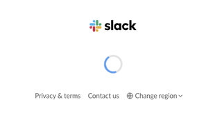 a screenshot of Slack loading