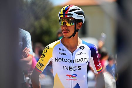 CATANZARO, ITALY - MAY 12: Egan Bernal of Colombia and Netcompany INEOS Cycling Team prior to the 109th Giro d'Italia 2026, Stage 4 a 138km stage from Catanzaro to Cosenza / #UCIWT / on May 12, 2026 in Catanzaro, Italy. (Photo by Tim de Waele/Getty Images)