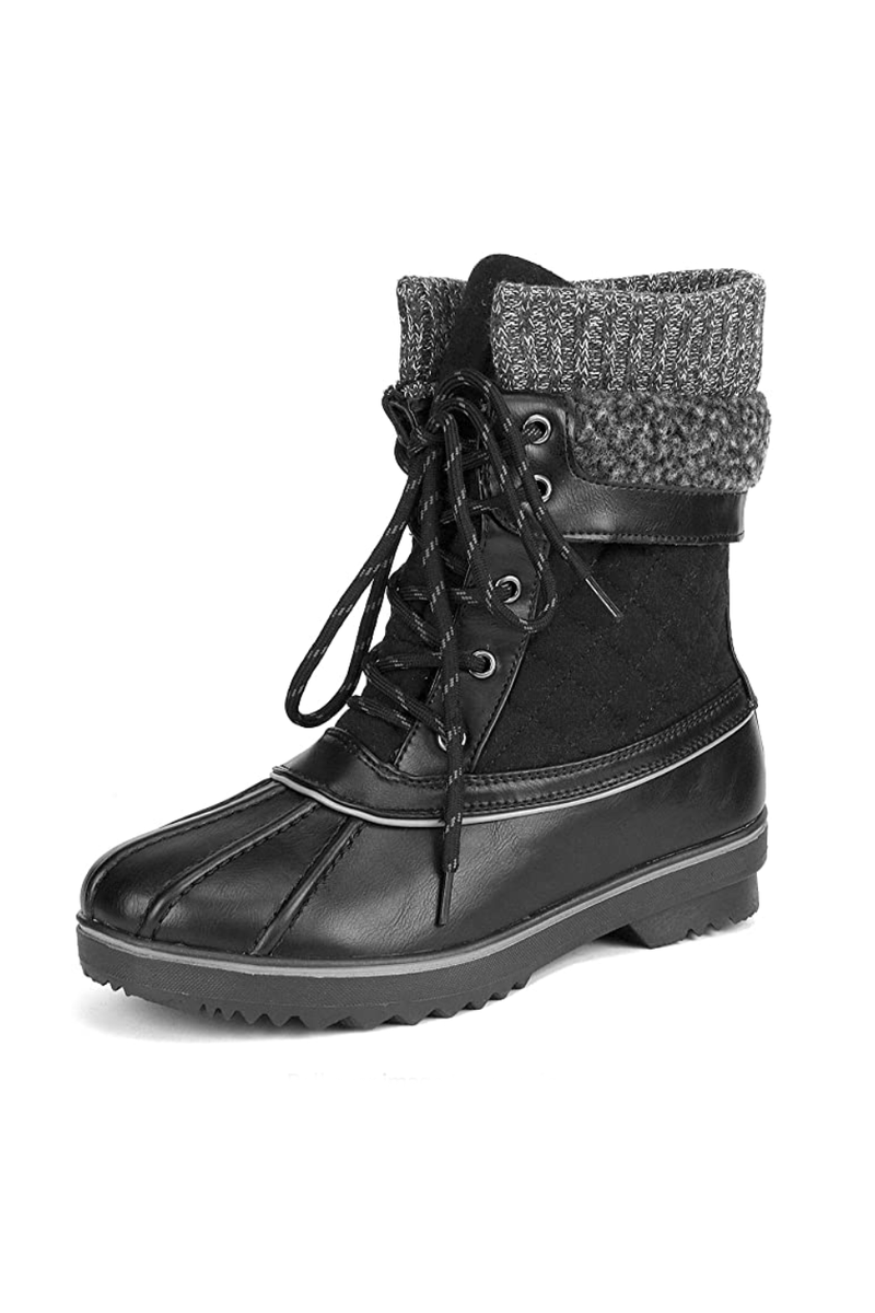 Dream Paris Black Mid Calf Winter Snow Boots