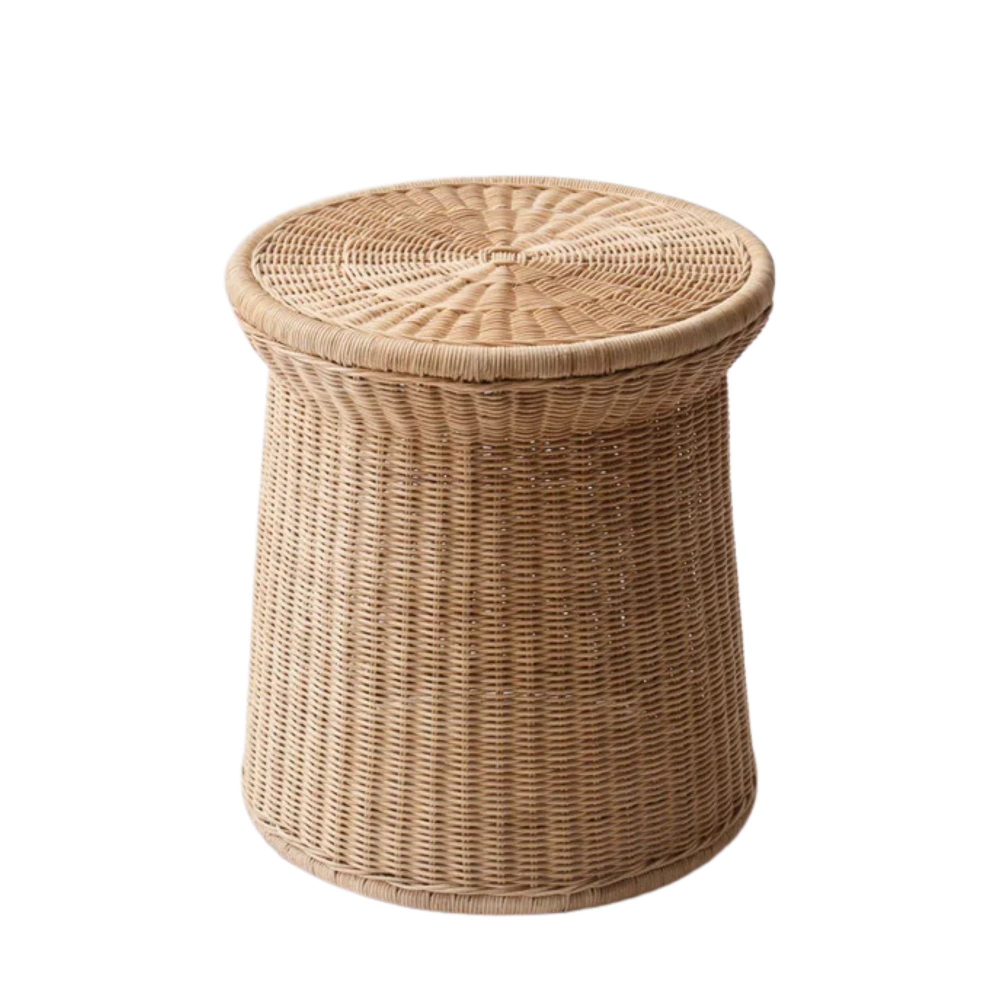 a wicker side table