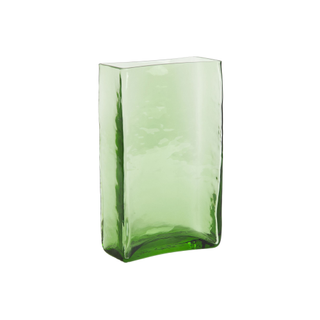 H&M green glass vase