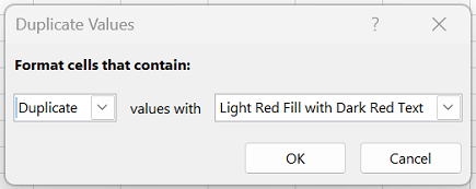 How to highlight duplicates in Excel