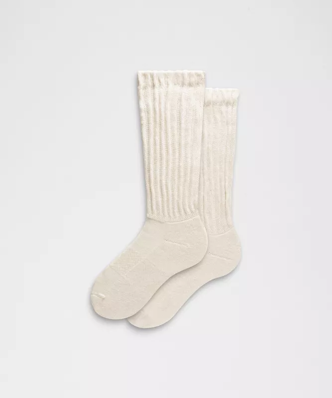 Unisex Slouch Socks - Light Ivory - S
