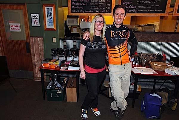 Gen Clark with TORQ UK owner (and founder) Matt Hart at Falls Creek for the Terra Australis MTB Epic