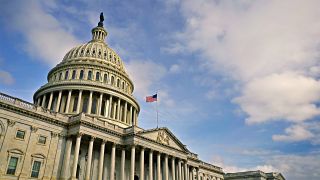 US Capitol building with US flag flying