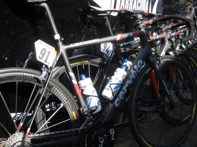 The Garmin-Sharp Cervelo bikes