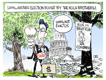 Political cartoon Cantor election Koch