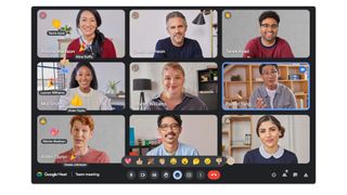 Réactions emoji de Google Meet