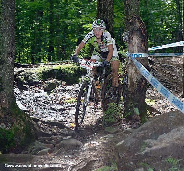 Riding through a technical section