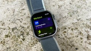 Apple Watch Ultra 2 showing TrainingPeaks integration