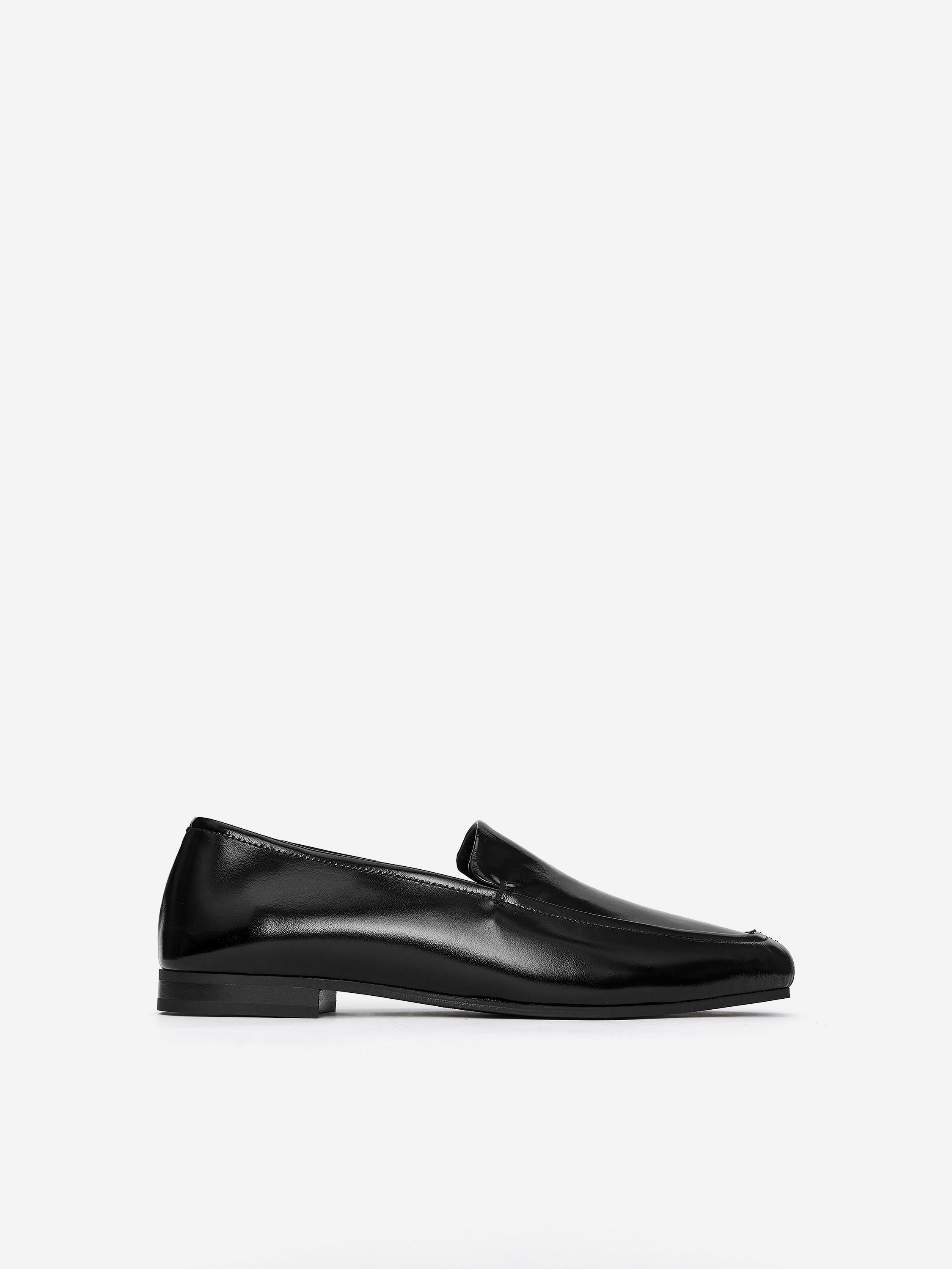 Lacquered Leather Loafers &amp;ndash; Black &amp;ndash; Women &amp;ndash; Arket Gb