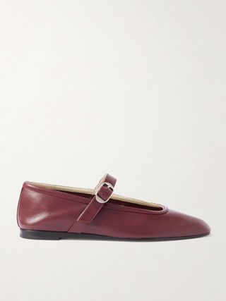 Leather Mary Jane Ballet Flats