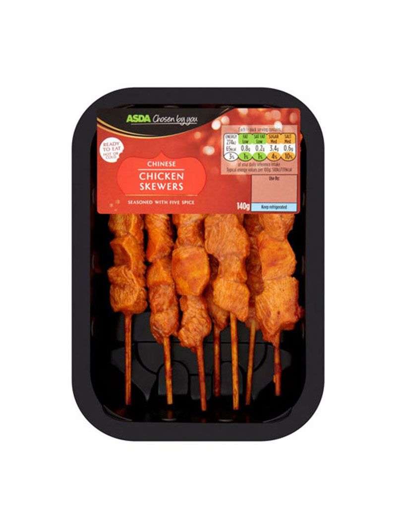 Asda Eat Hot or Cold Chinese Chicken Skewers