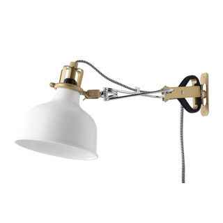 white wall lamp with adjustable arm
