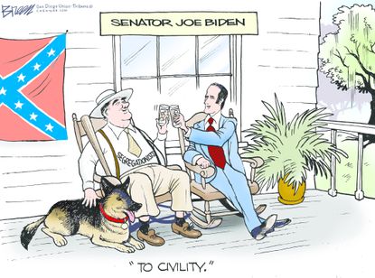 Political Cartoon U.S. Civility Joe Biden Segregation Racism