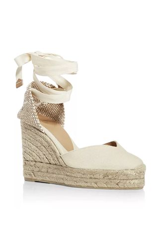 Castañer Chiara Ankle Tie Wedge Espadrille Sandals