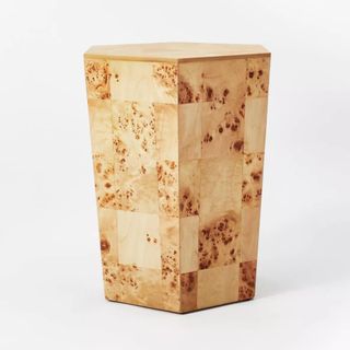 7. Studio McGee Ogden Burled Wood Accent Table