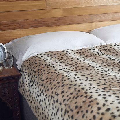 leopard print throw