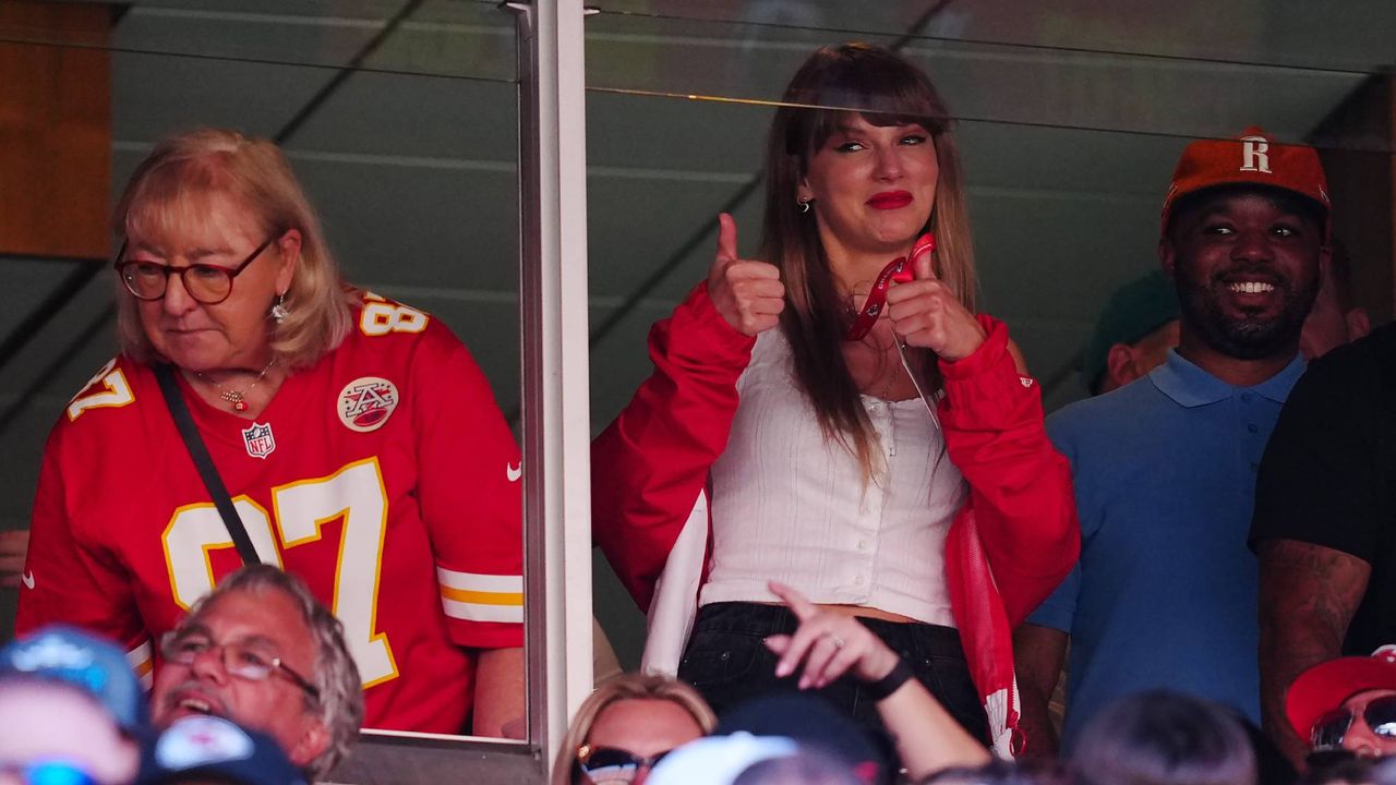 Taylor Swift at Travis Kelce game in Kansas City, Missouri