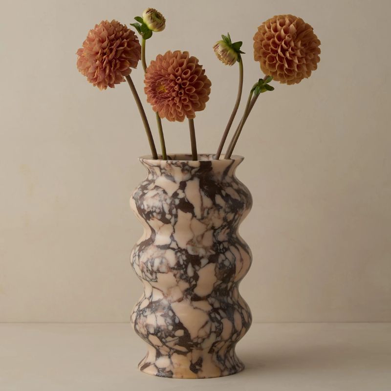 pink marble vase