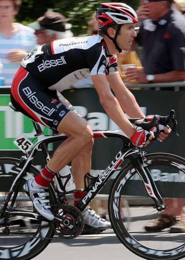 Bissell Cycling rider Benjamin Jacques-Maynes looks ahead to a long day in the saddle.