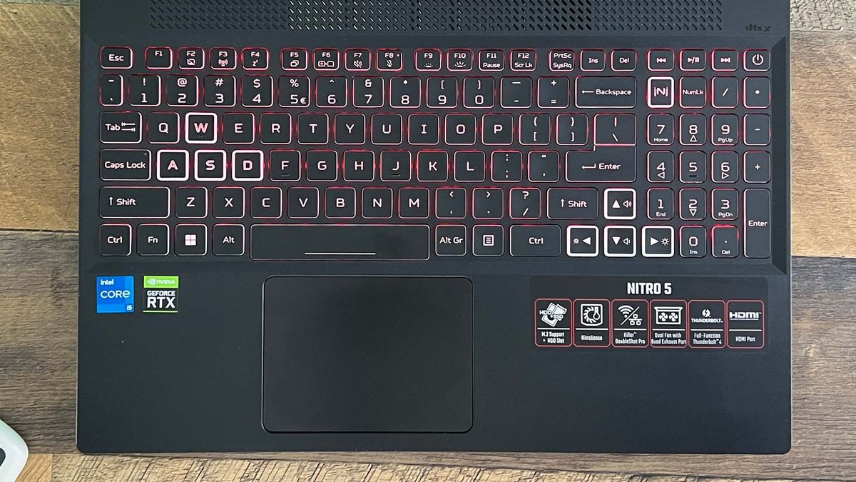 An Acer Nitro 5 sitting on a desk