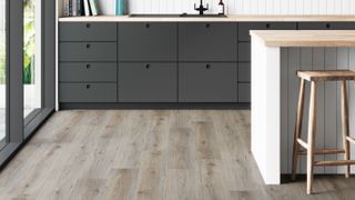 laminate flooring in grey kitchen