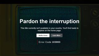 Netflix regional error message