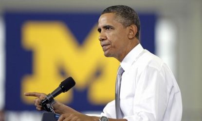 President Obama speaks to students at the University of Michigan on Friday: Obama promised to pressure Congress to help keep college affordable for all Americans.