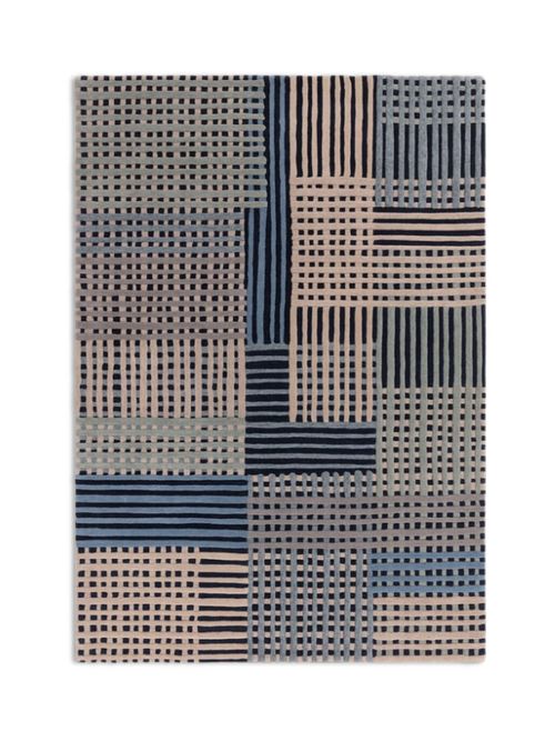 Space Dye Basketweave Patterned Rug