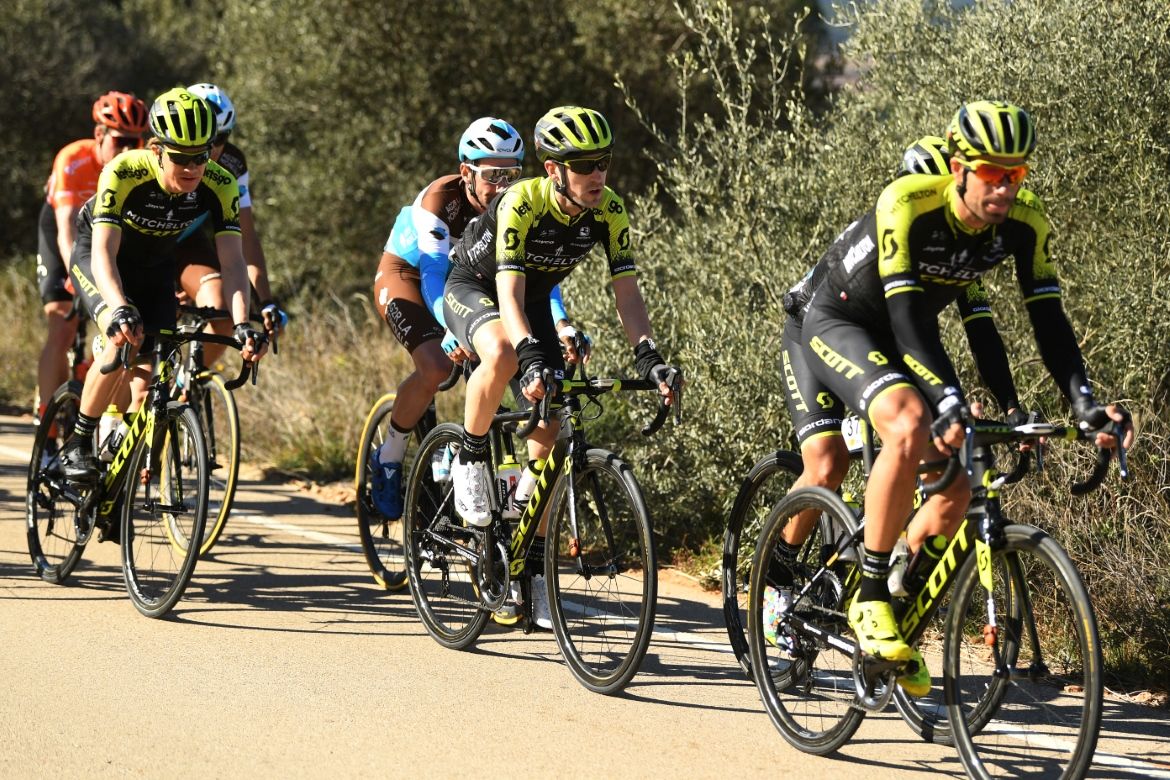 Mitchelton-Scott sitting in the bunch
