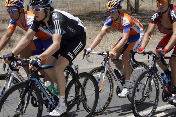 Mark Renshaw (Rabobank) follows Geraint Thomas (Sky).