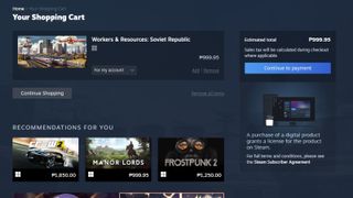 Steam checkout page screenshot