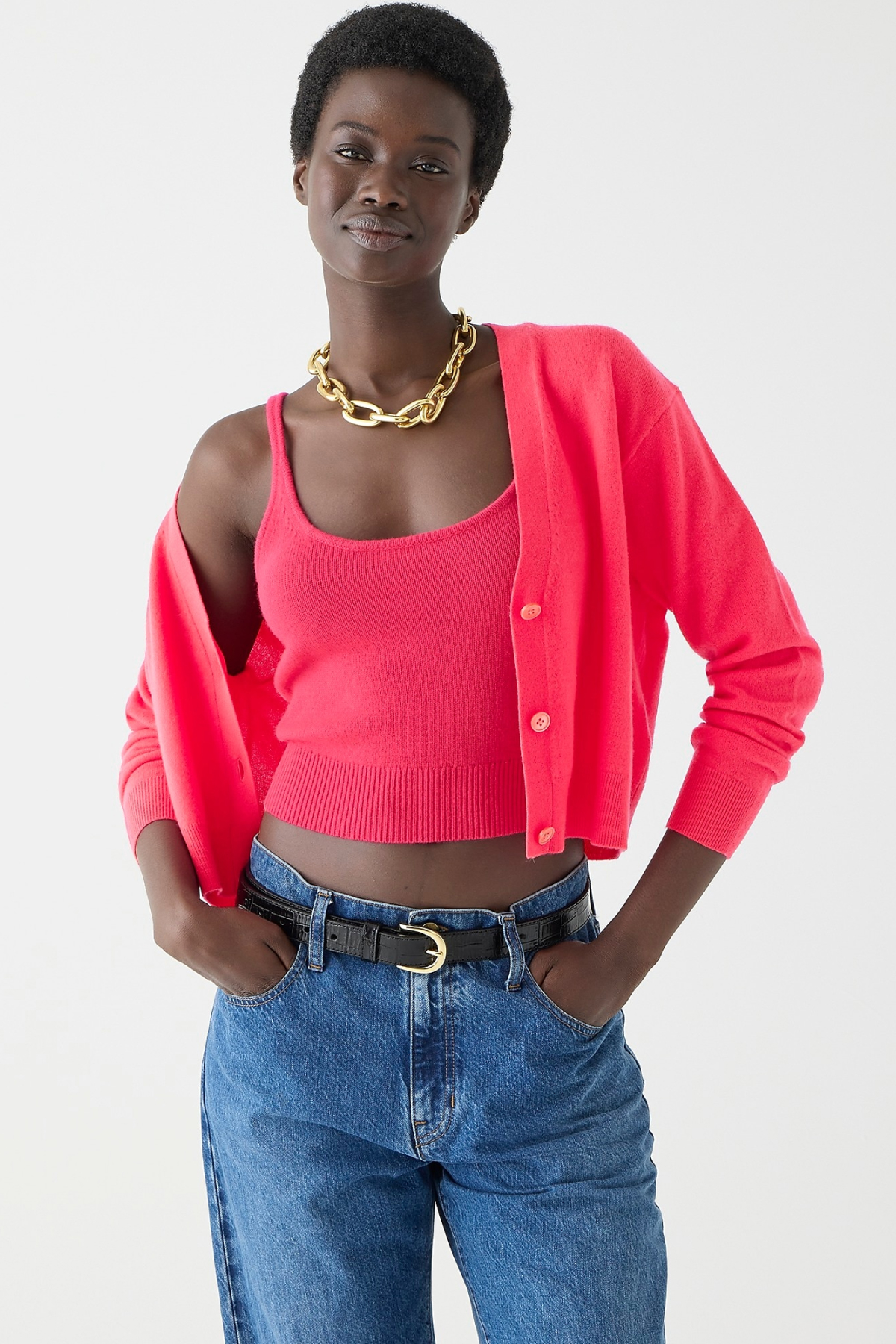 J.Crew Cashmere Shrunken Sweater-Tank Set